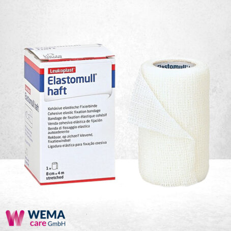 Elastomull haft Fixierbinde Weiß 4 m